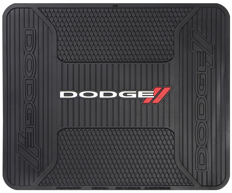 "Dodge" Logo 2-Pc Universal Rear Elite Mats - Click Image to Close